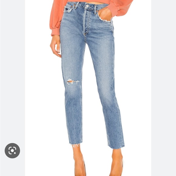Agolde Jamie High Rise Straight Leg Jeans - Picture 1 of 6